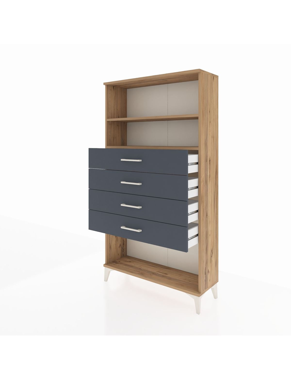 Arges Dolap 2 Raflı 4 Çekmeceli 88x30x163 - S21M060V8A