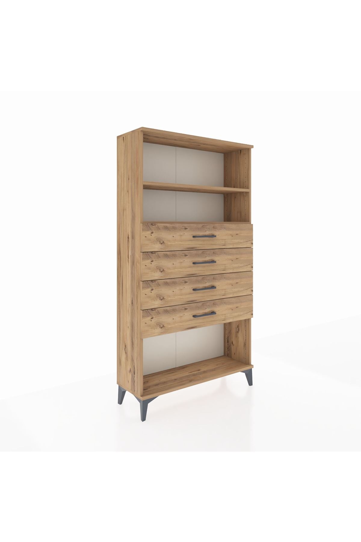 Arges Dolap 2 Raflı 4 Çekmeceli 88x30x163 - S21M060V9A