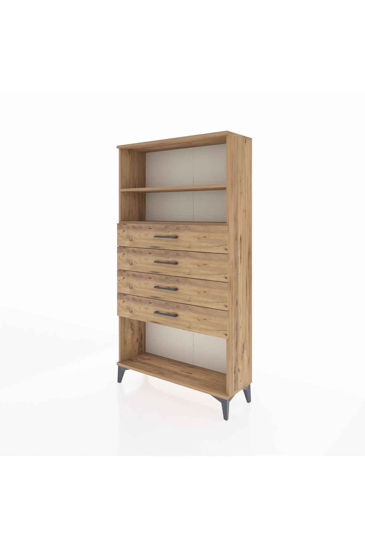 Arges Dolap 2 Raflı 4 Çekmeceli 88x30x163 - S21M060V9A