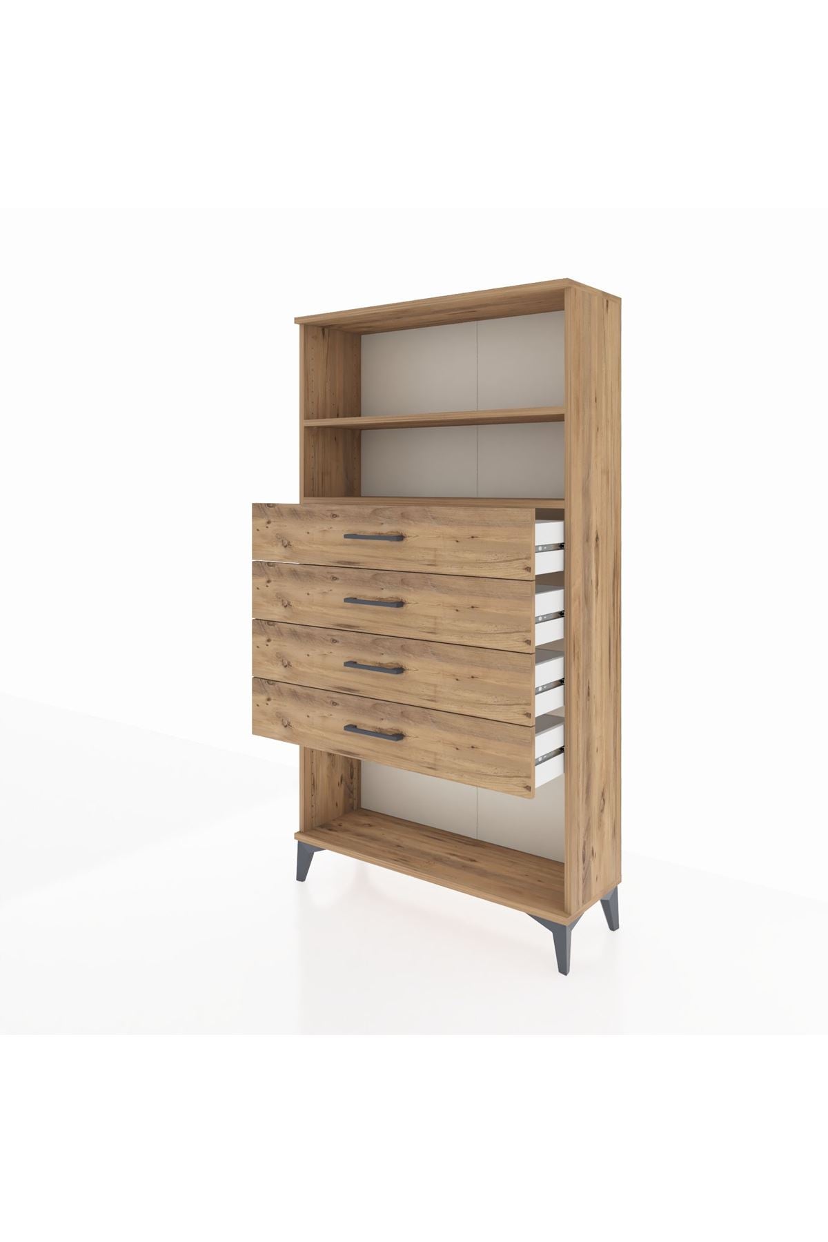 Arges Dolap 2 Raflı 4 Çekmeceli 88x30x163 - S21M060V9A