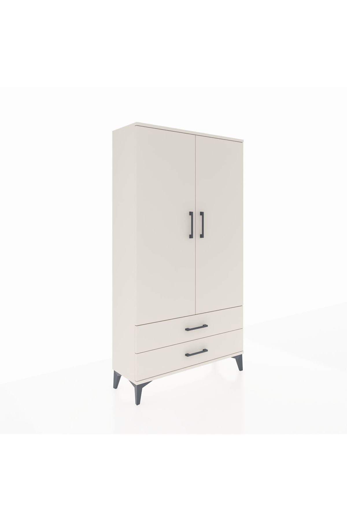 Arges Dolap 3 Raflı 2 Çekmeceli 2 Kapaklı 88x30x163 - S21M061V1A