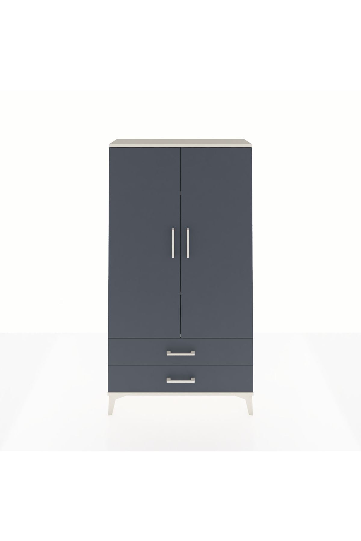 Arges Dolap 3 Raflı 2 Çekmeceli 2 Kapaklı 88x30x163 - S21M061V2A