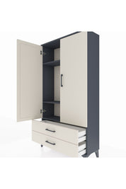Arges Dolap 3 Raflı 2 Çekmeceli 2 Kapaklı 88x30x163 - S21M061V4A