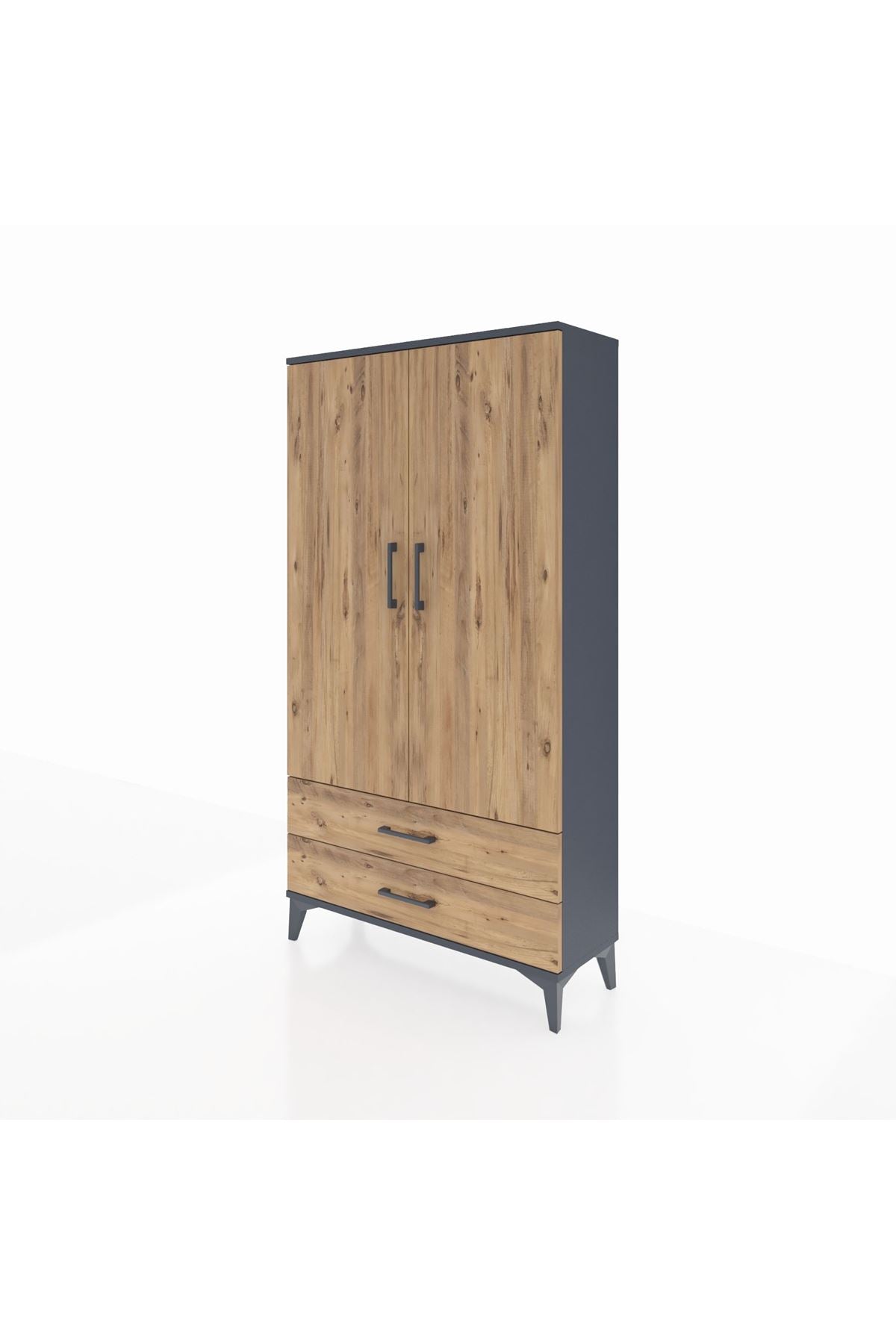 Arges Dolap 3 Raflı 2 Çekmeceli 2 Kapaklı 88x30x163 - S21M061V6A