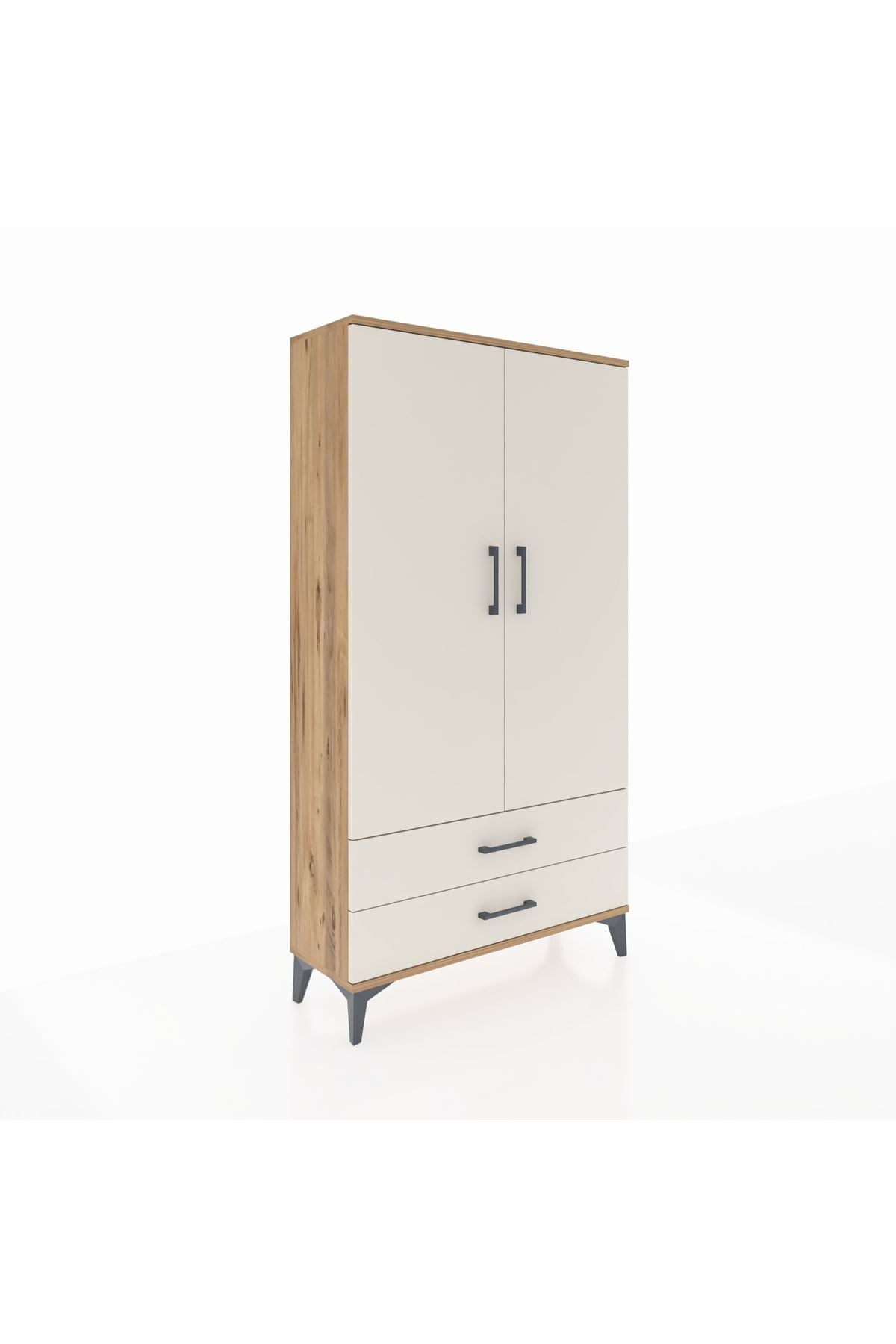 Arges Dolap 3 Raflı 2 Çekmeceli 2 Kapaklı 88x30x163 - S21M061V7A