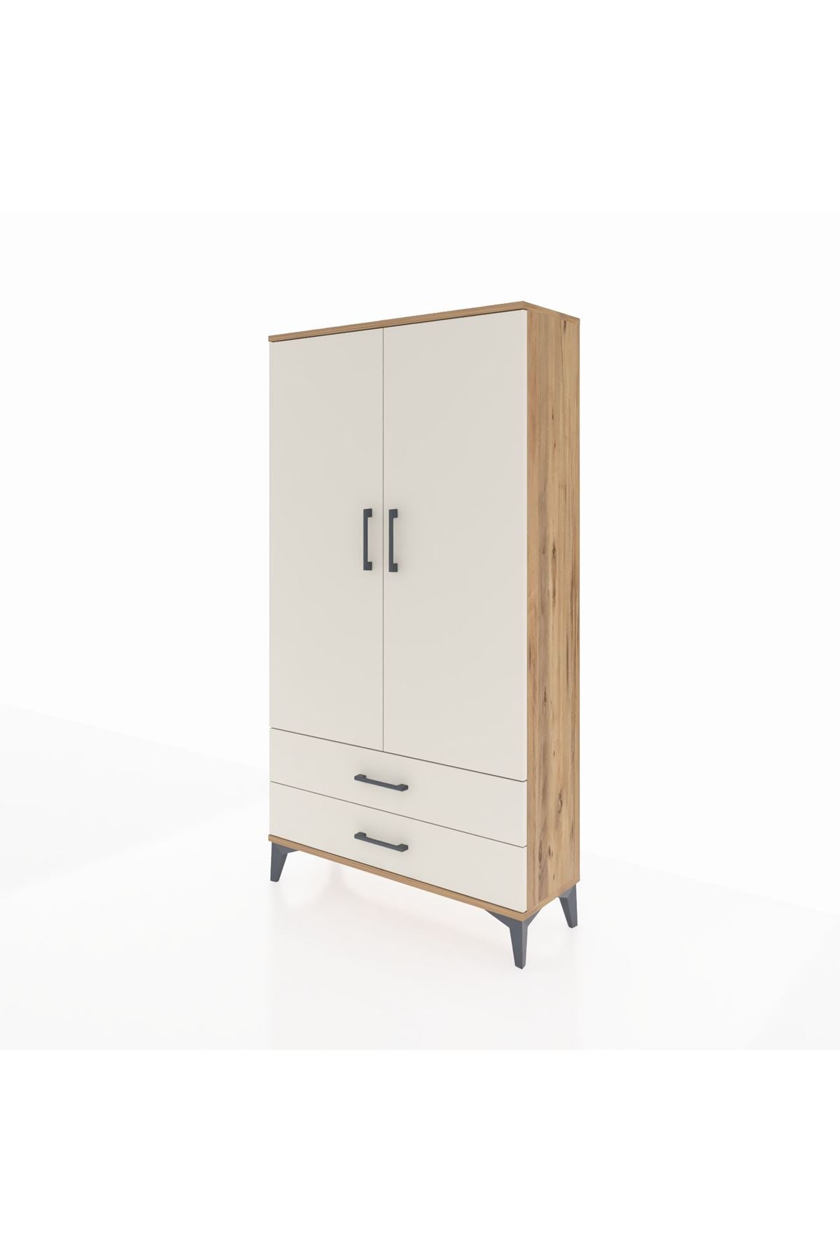 Arges Dolap 3 Raflı 2 Çekmeceli 2 Kapaklı 88x30x163 - S21M061V7A