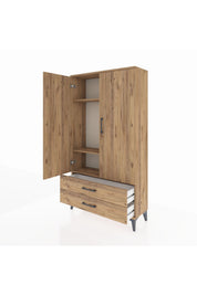 Arges Dolap 3 Raflı 2 Çekmeceli 2 Kapaklı 88x30x163 - S21M061V9A