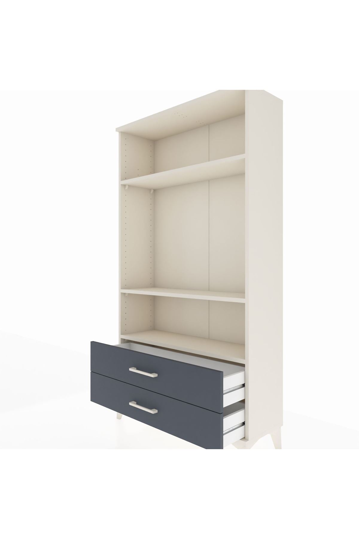 Arges Dolap 3 Raflı 2 Çekmeceli 88x30x163 - S21M062V2A