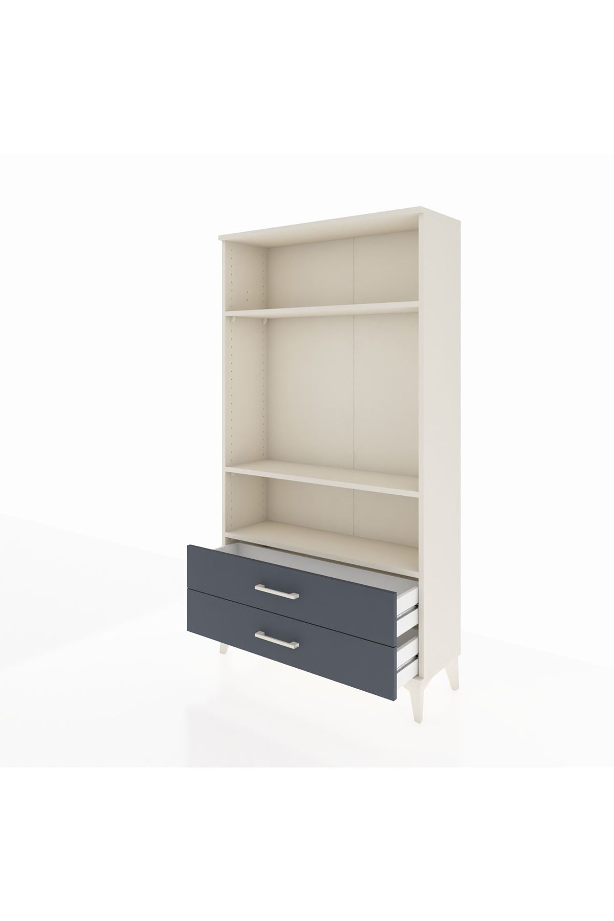 Arges Dolap 3 Raflı 2 Çekmeceli 88x30x163 - S21M062V2A
