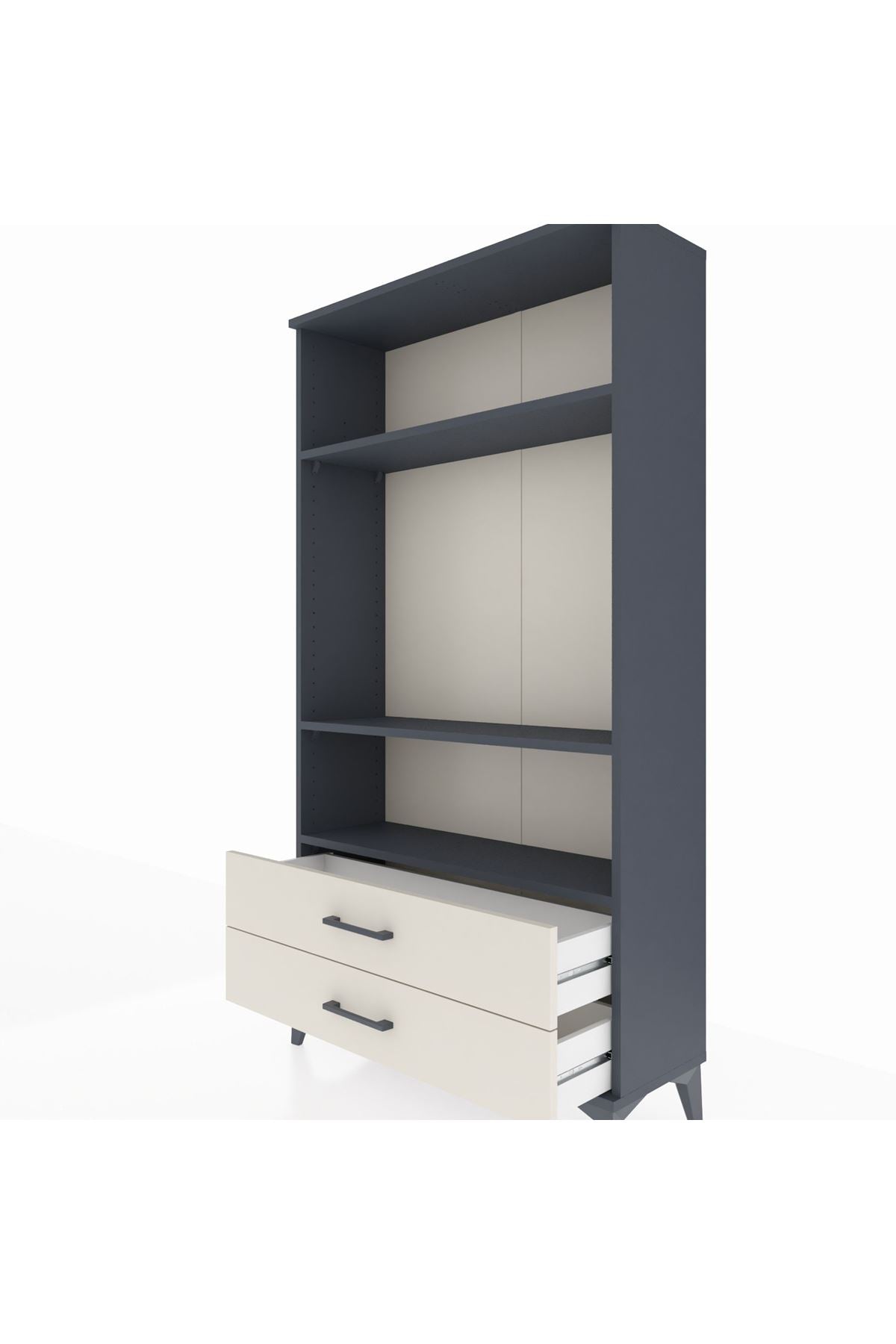 Arges Dolap 3 Raflı 2 Çekmeceli 88x30x163 - S21M062V4A