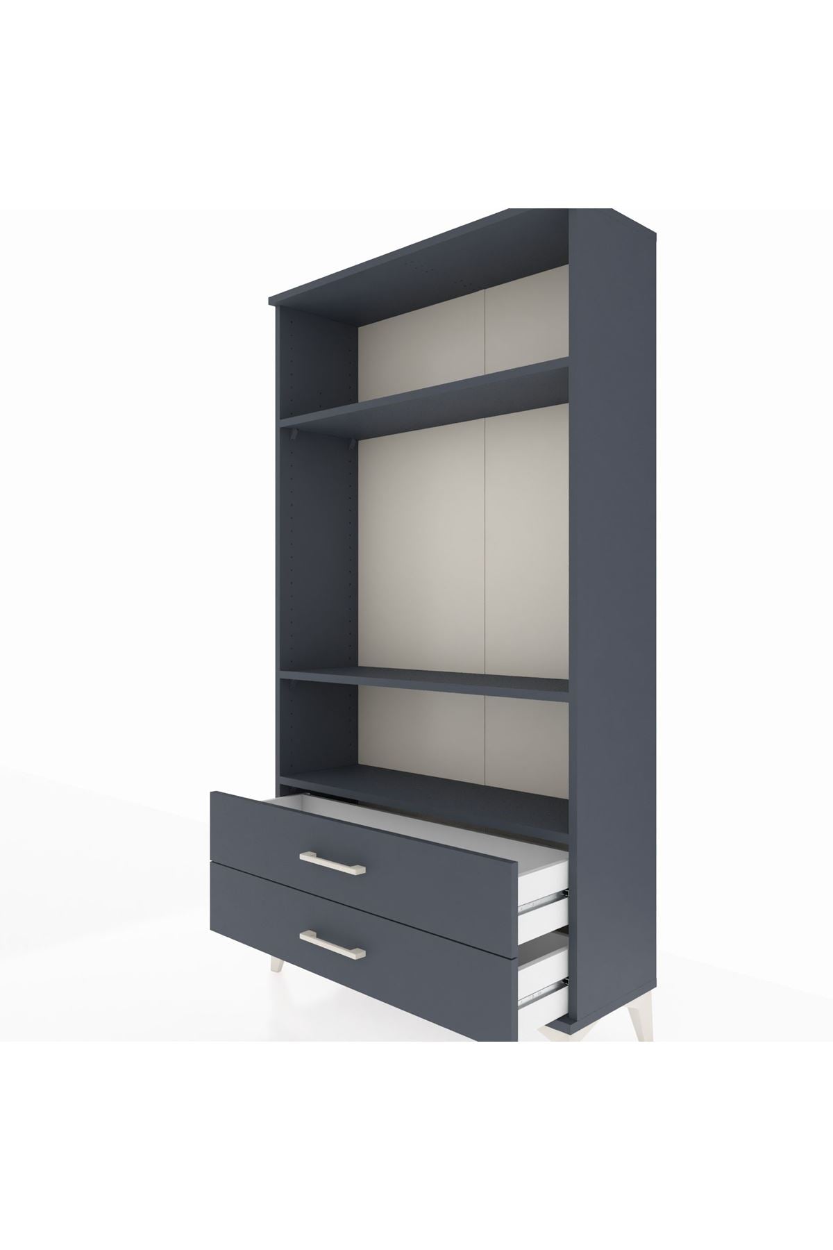 Arges Dolap 3 Raflı 2 Çekmeceli 88x30x163 - S21M062V5A