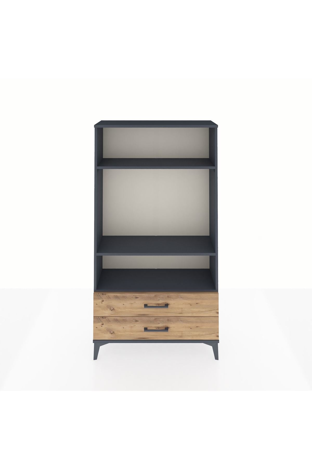 Arges Dolap 3 Raflı 2 Çekmeceli 88x30x163 - S21M062V6A