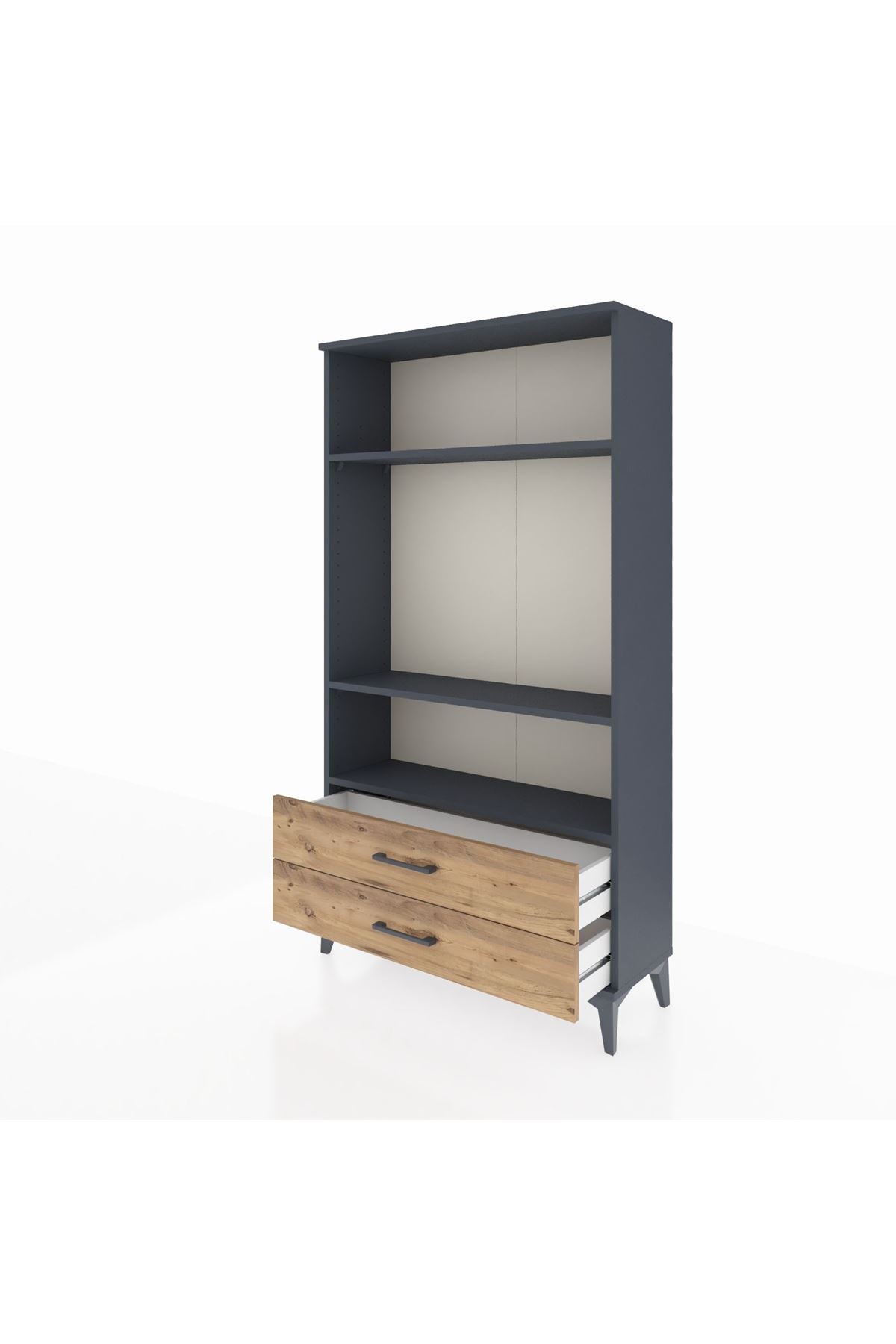 Arges Dolap 3 Raflı 2 Çekmeceli 88x30x163 - S21M062V6A