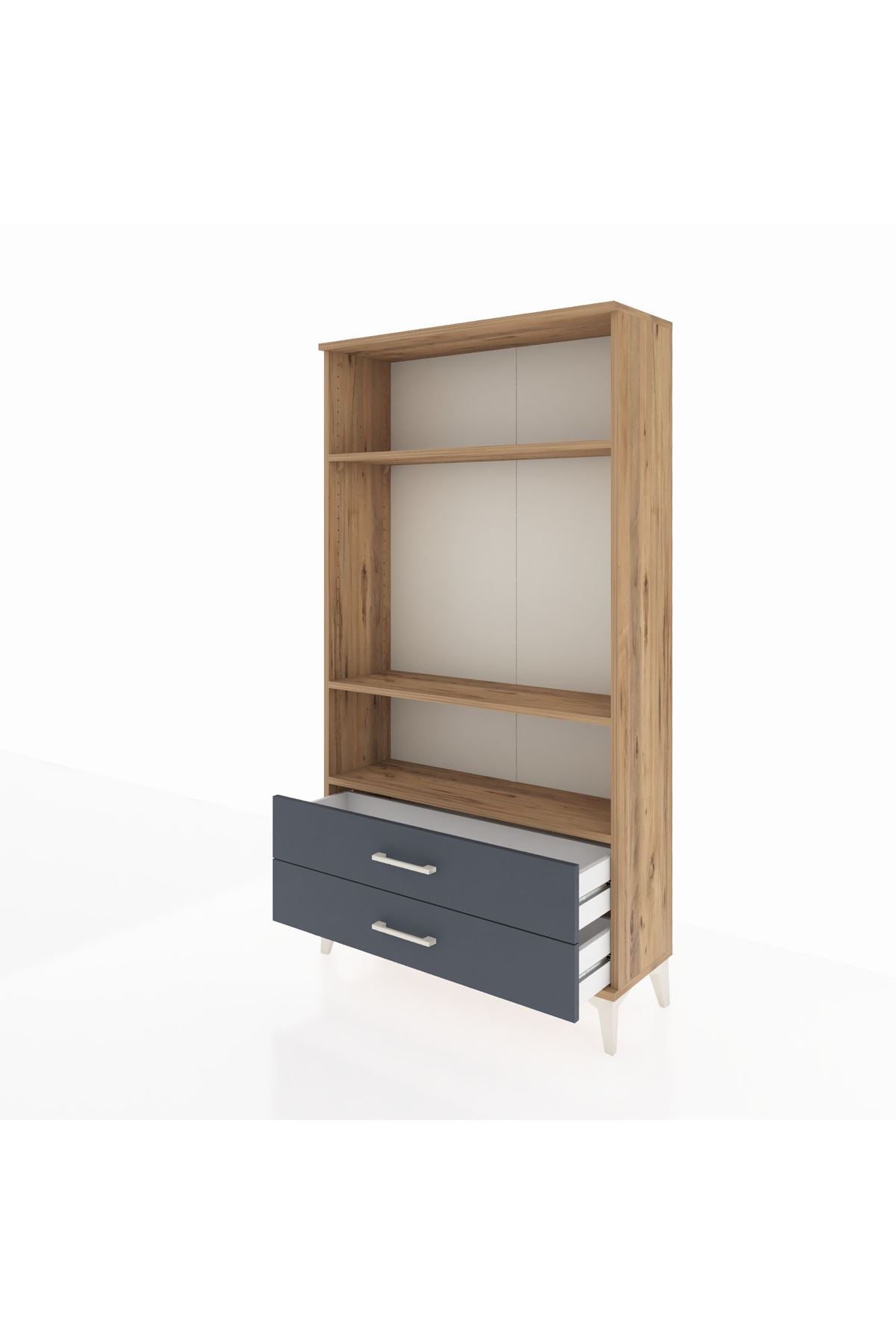 Arges Dolap 3 Raflı 2 Çekmeceli 88x30x163 - S21M062V8A