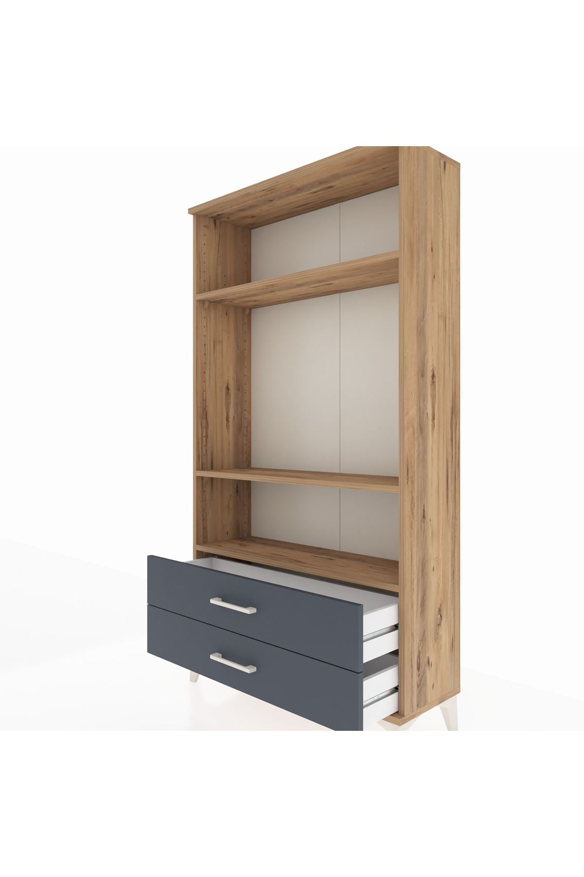 Arges Dolap 3 Raflı 2 Çekmeceli 88x30x163 - S21M062V8A
