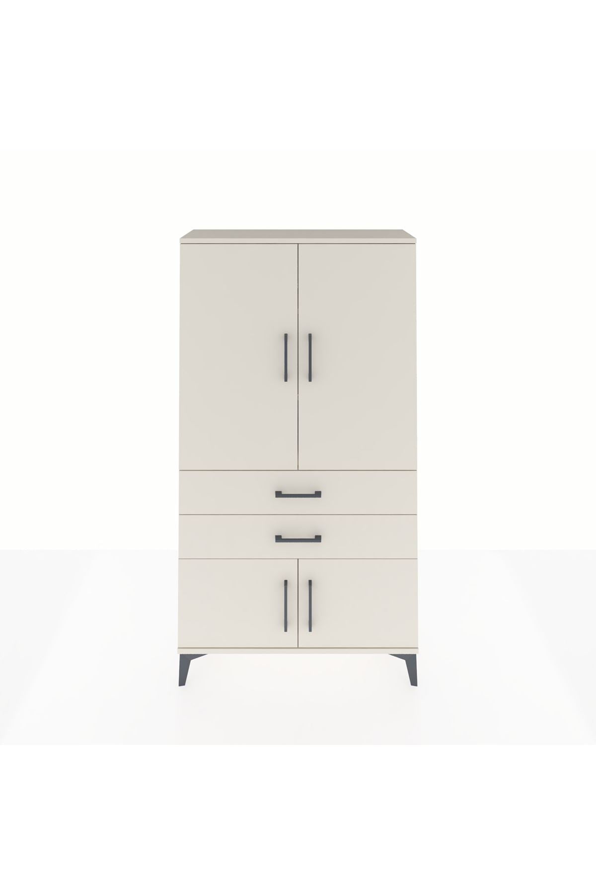 Arges Dolap 3 Raflı 2 Çekmeceli 4 Kapaklı 88x30x163 - S21M063V1A