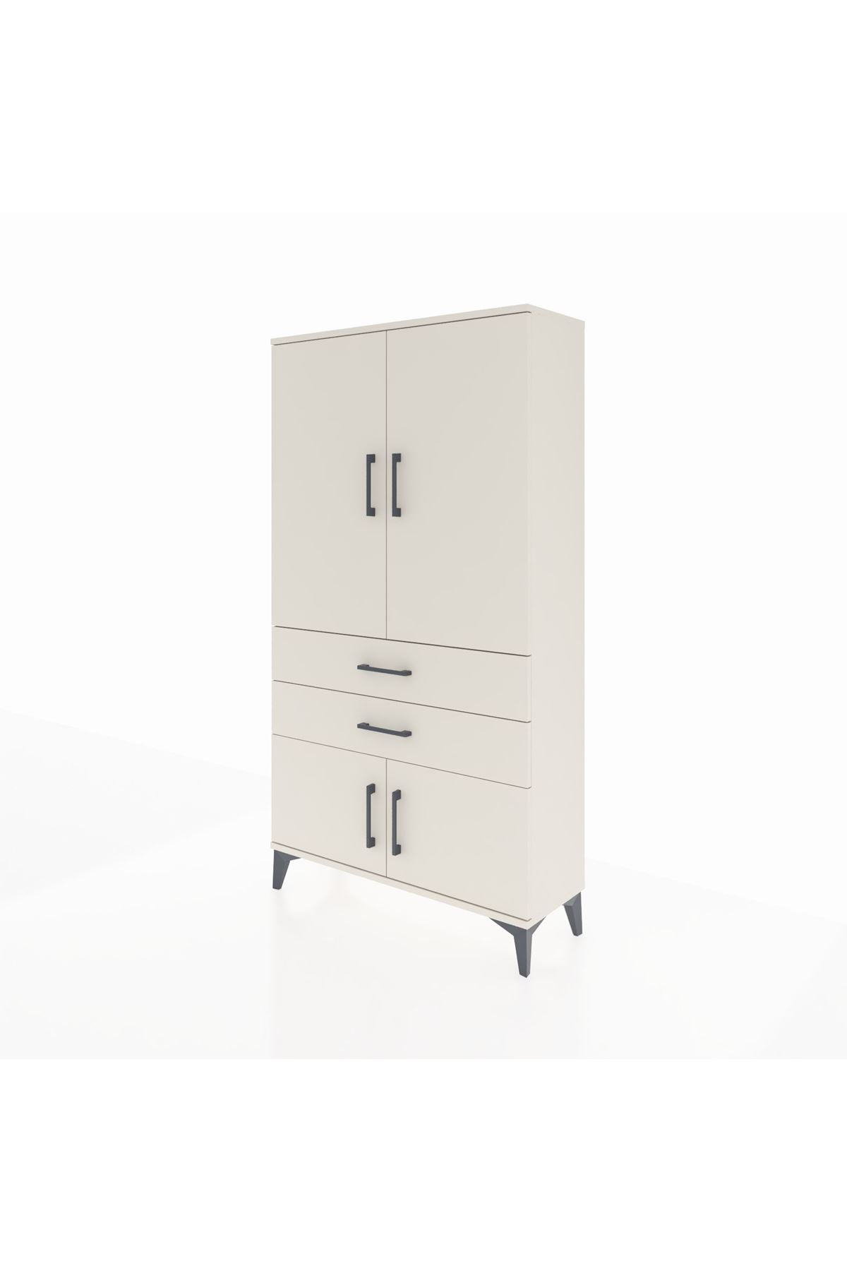 Arges Dolap 3 Raflı 2 Çekmeceli 4 Kapaklı 88x30x163 - S21M063V1A