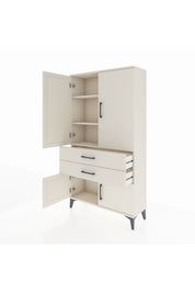 Arges Dolap 3 Raflı 2 Çekmeceli 4 Kapaklı 88x30x163 - S21M063V1A