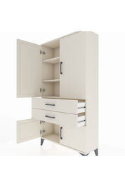 Arges Dolap 3 Raflı 2 Çekmeceli 4 Kapaklı 88x30x163 - S21M063V1A