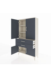 Arges Dolap 3 Raflı 2 Çekmeceli 4 Kapaklı 88x30x163 - S21M063V2A