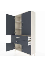 Arges Dolap 3 Raflı 2 Çekmeceli 4 Kapaklı 88x30x163 - S21M063V2A