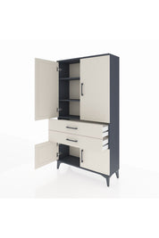 Arges Dolap 3 Raflı 2 Çekmeceli 4 Kapaklı 88x30x163 - S21M063V4A