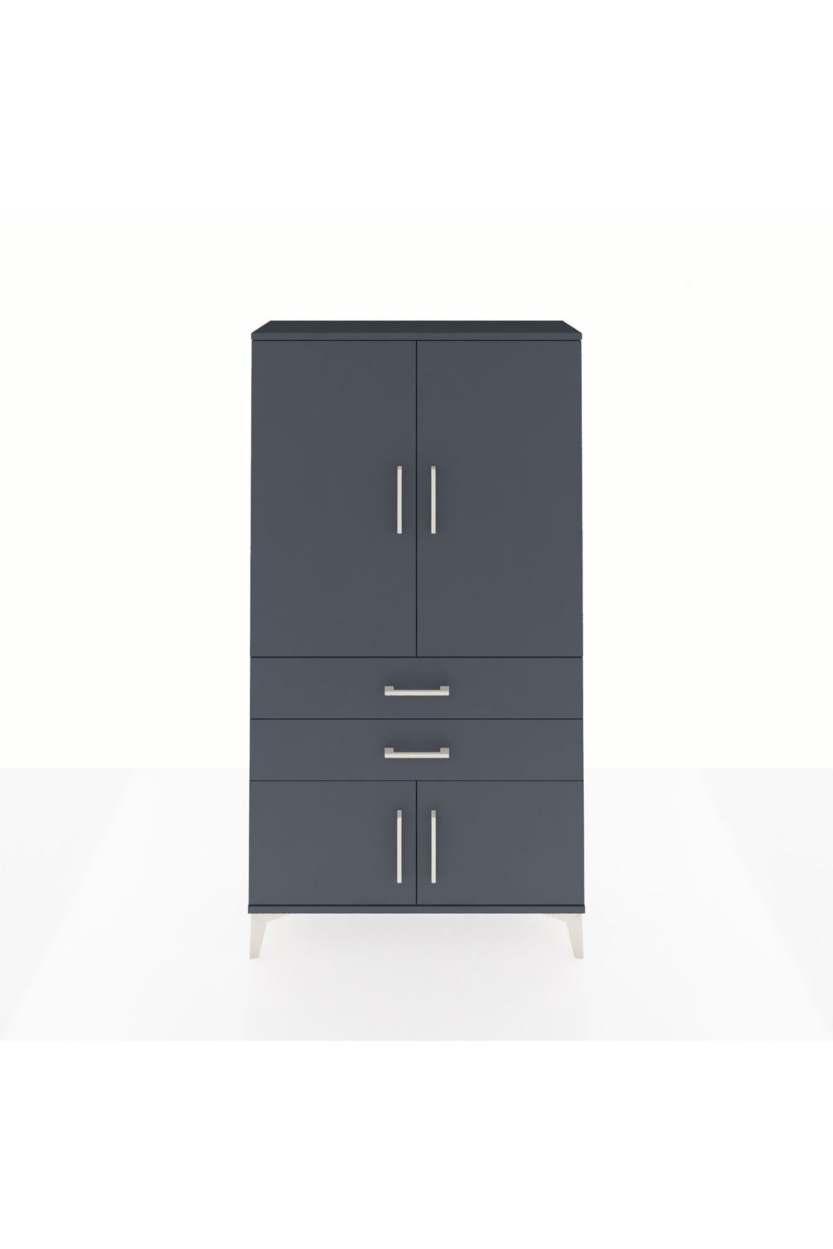 Arges Dolap 3 Raflı 2 Çekmeceli 4 Kapaklı 88x30x163 - S21M063V5A