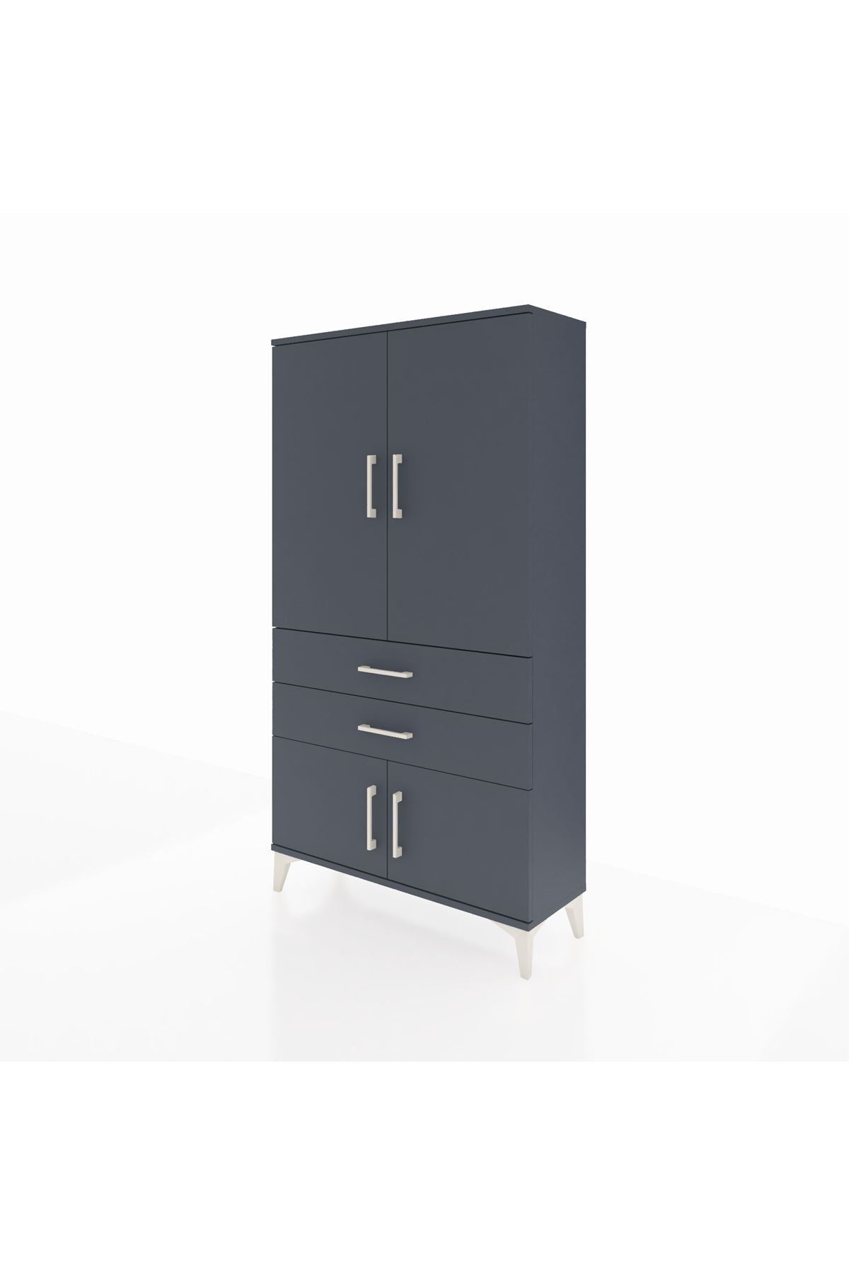 Arges Dolap 3 Raflı 2 Çekmeceli 4 Kapaklı 88x30x163 - S21M063V5A