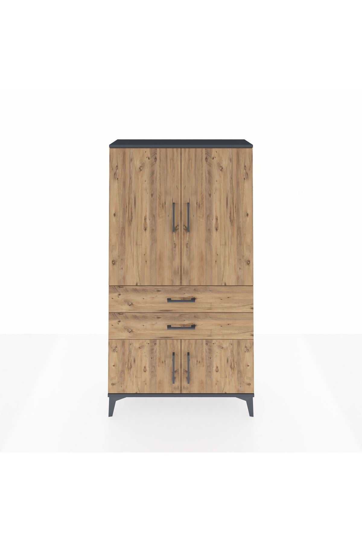 Arges Dolap 3 Raflı 2 Çekmeceli 4 Kapaklı 88x30x163 - S21M063V6A