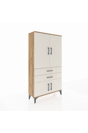 Arges Dolap 3 Raflı 2 Çekmeceli 4 Kapaklı 88x30x163 - S21M063V7A