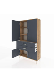 Arges Dolap 3 Raflı 2 Çekmeceli 4 Kapaklı 88x30x163 - S21M063V8A