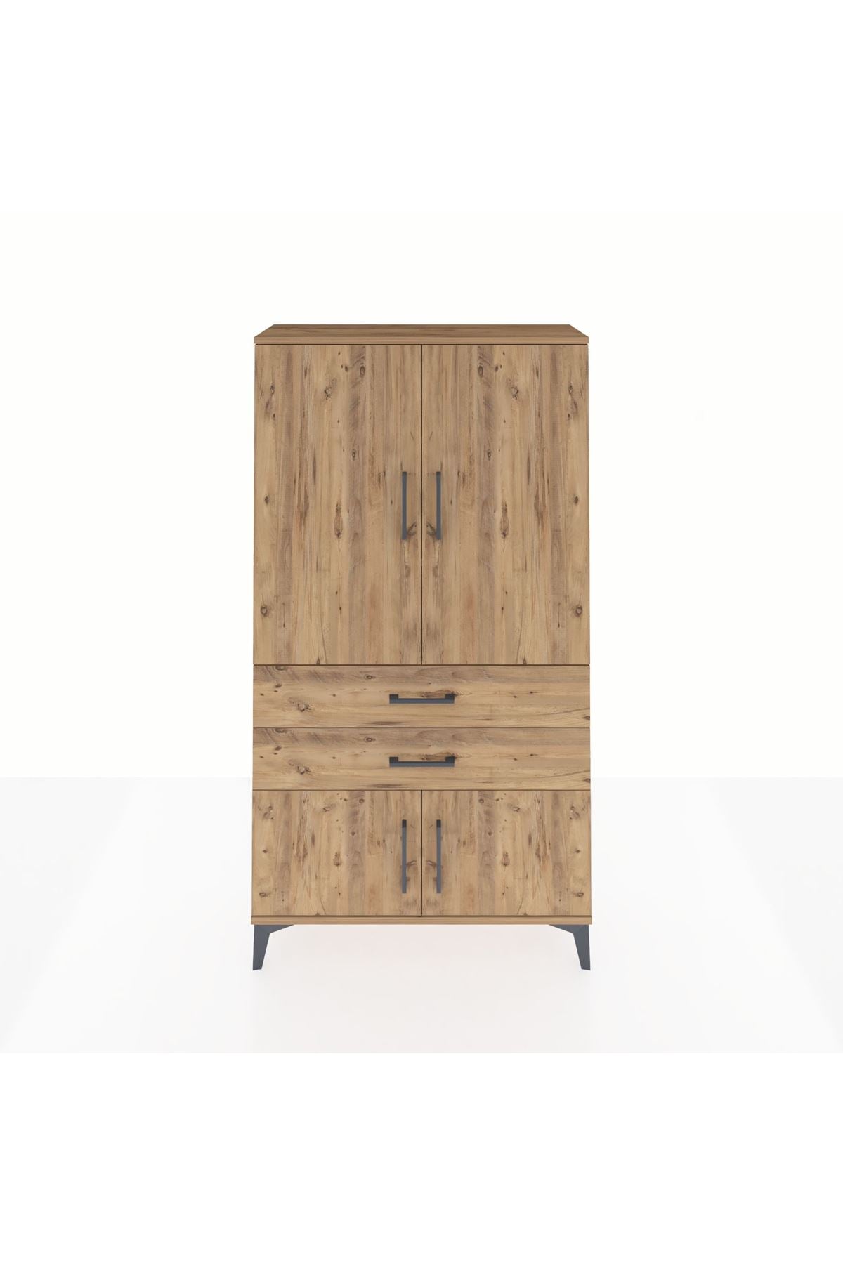 Arges Dolap 3 Raflı 2 Çekmeceli 4 Kapaklı 88x30x163 - S21M063V9A
