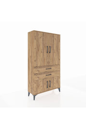 Arges Dolap 3 Raflı 2 Çekmeceli 4 Kapaklı 88x30x163 - S21M063V9A