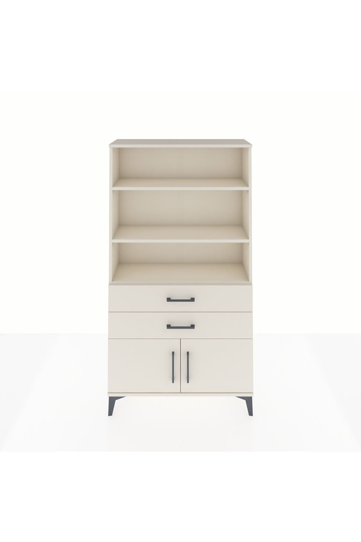 Arges Dolap 3 Raflı 2 Çekmeceli 2 Kapaklı 88x30x163 - S21M064V1A