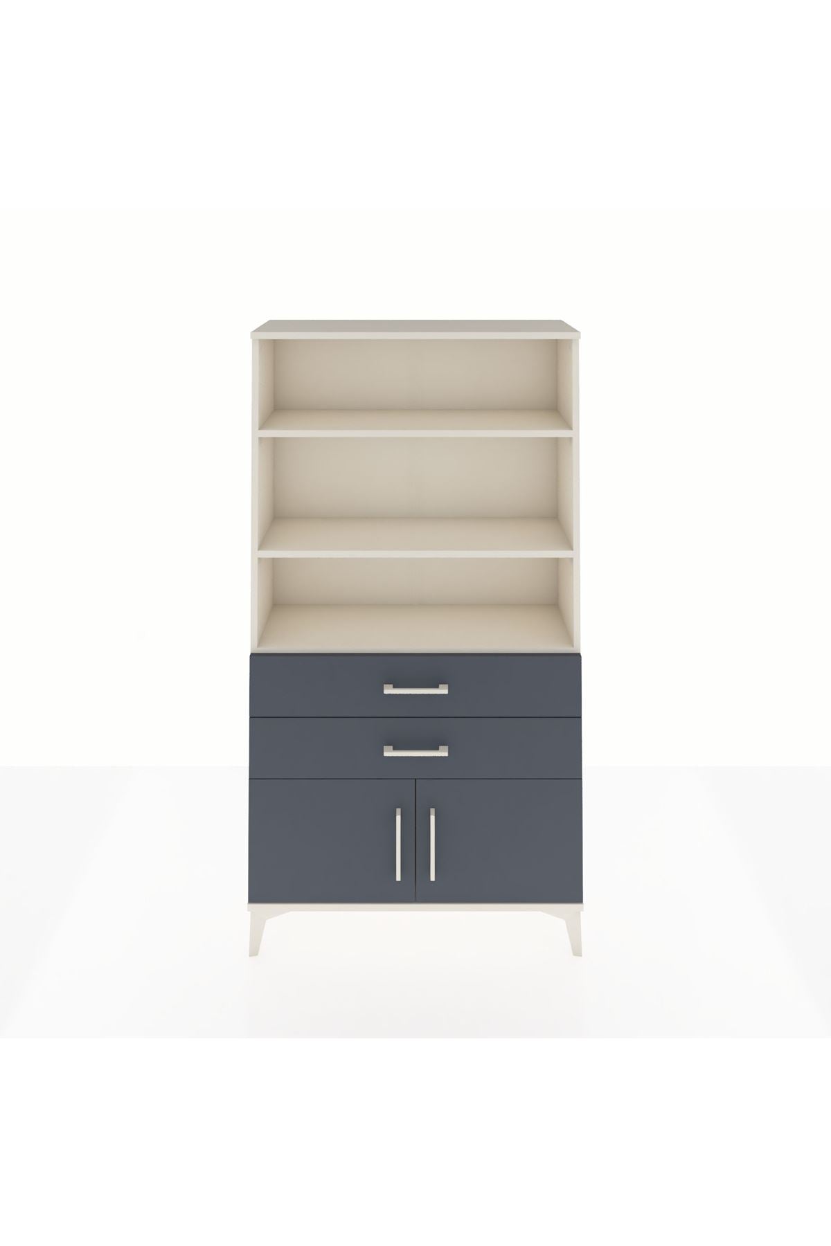 Arges Dolap 3 Raflı 2 Çekmeceli 2 Kapaklı 88x30x163 - S21M064V2A