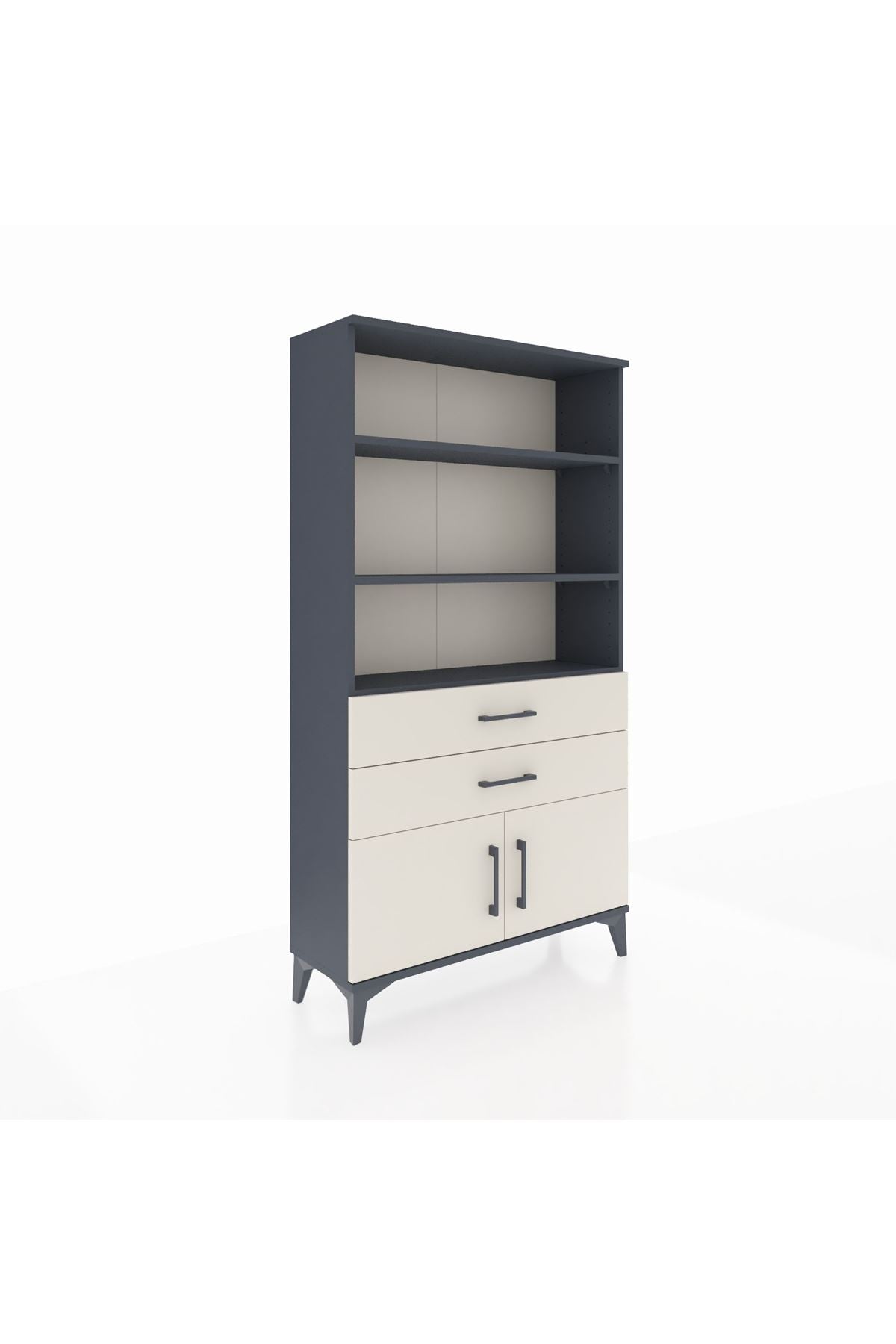 Arges Dolap 3 Raflı 2 Çekmeceli 2 Kapaklı 88x30x163 - S21M064V4A