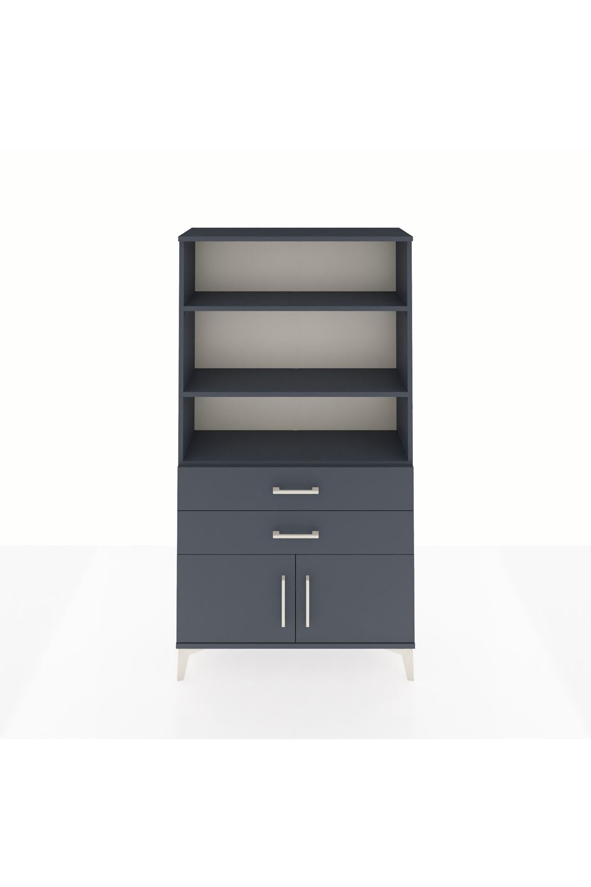 Arges Dolap 3 Raflı 2 Çekmeceli 2 Kapaklı 88x30x163 - S21M064V5A