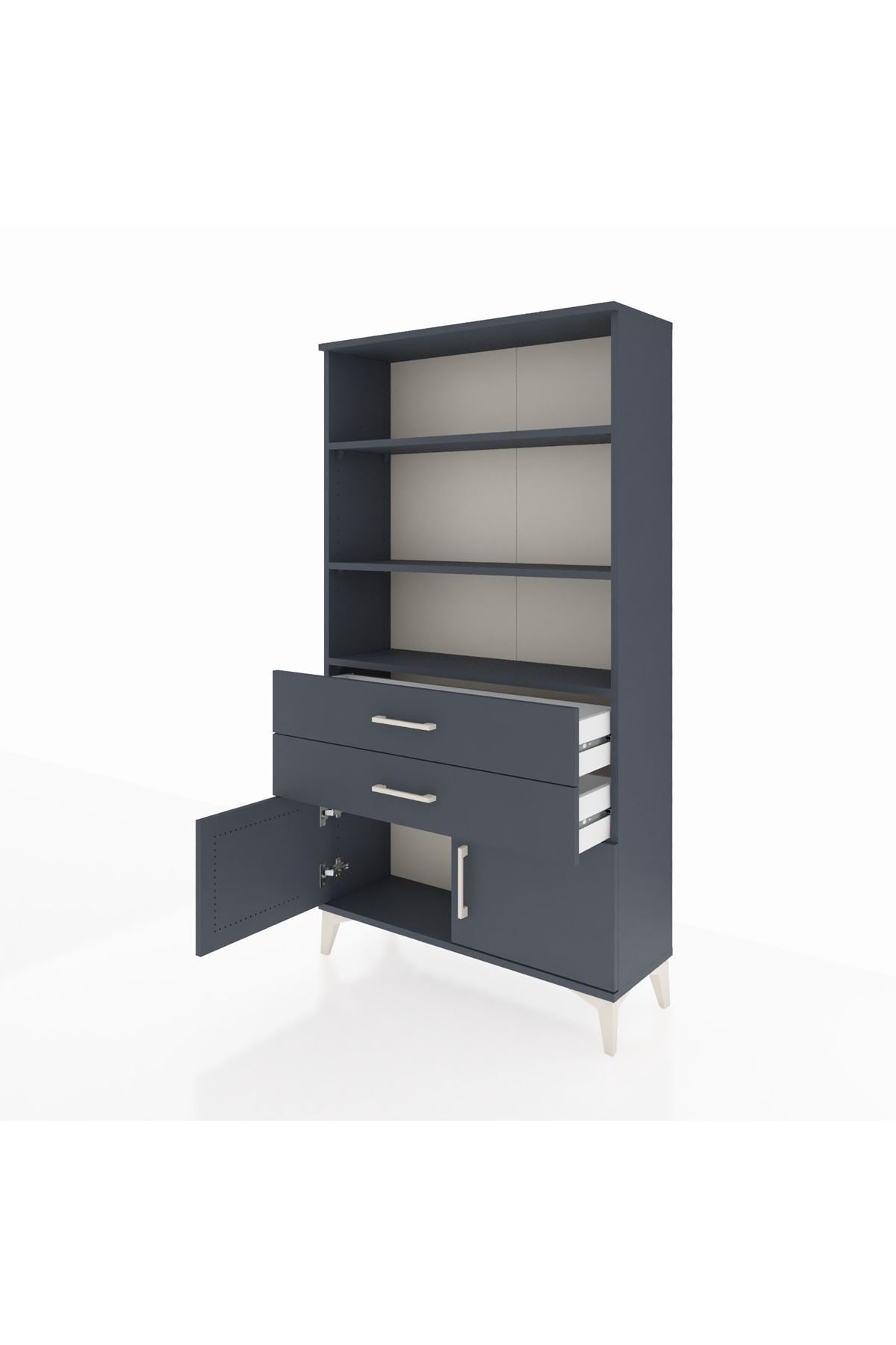 Arges Dolap 3 Raflı 2 Çekmeceli 2 Kapaklı 88x30x163 - S21M064V5A