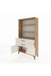 Arges Dolap 3 Raflı 2 Çekmeceli 2 Kapaklı 88x30x163 - S21M064V7A