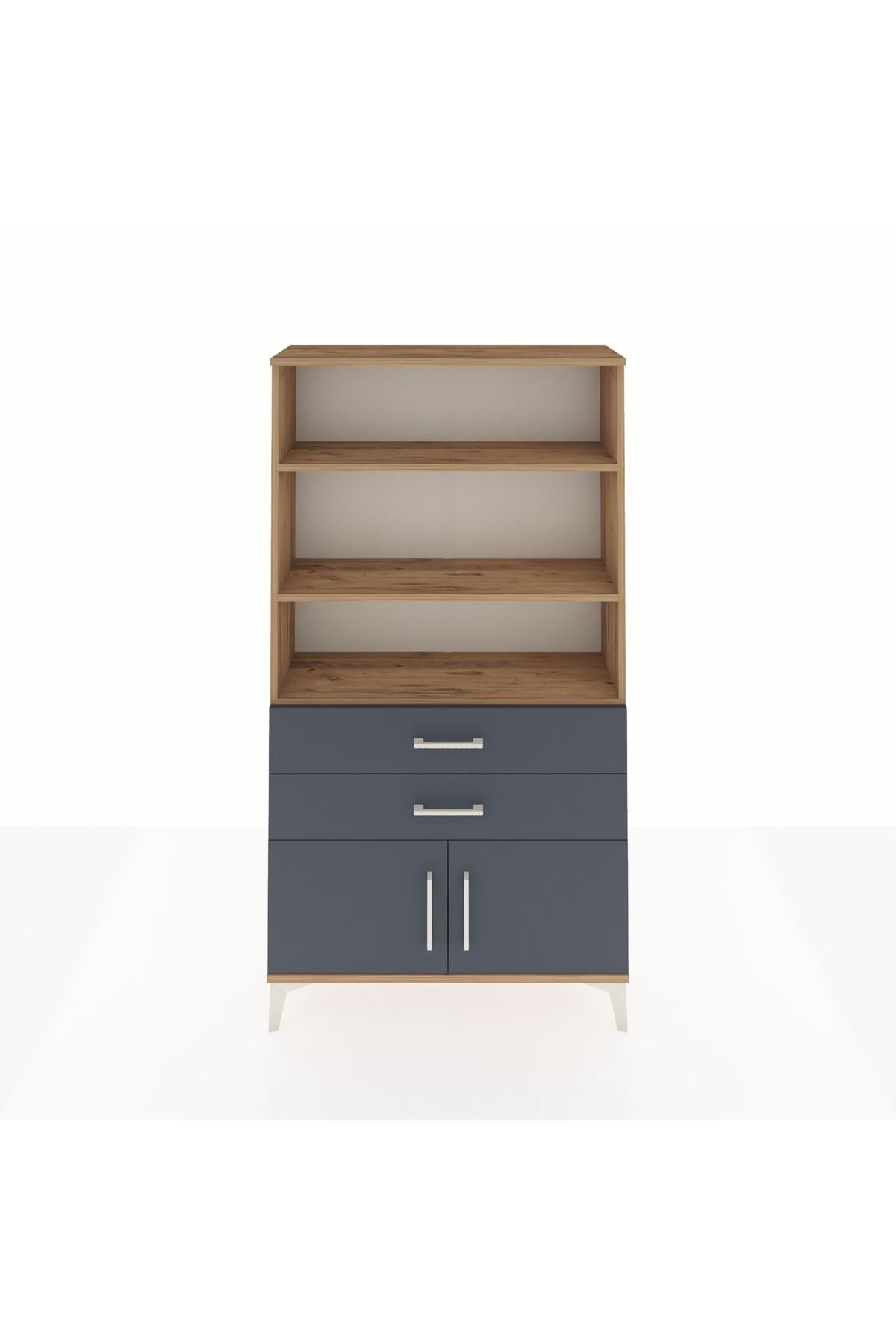 Arges Dolap 3 Raflı 2 Çekmeceli 2 Kapaklı 88x30x163 - S21M064V8A