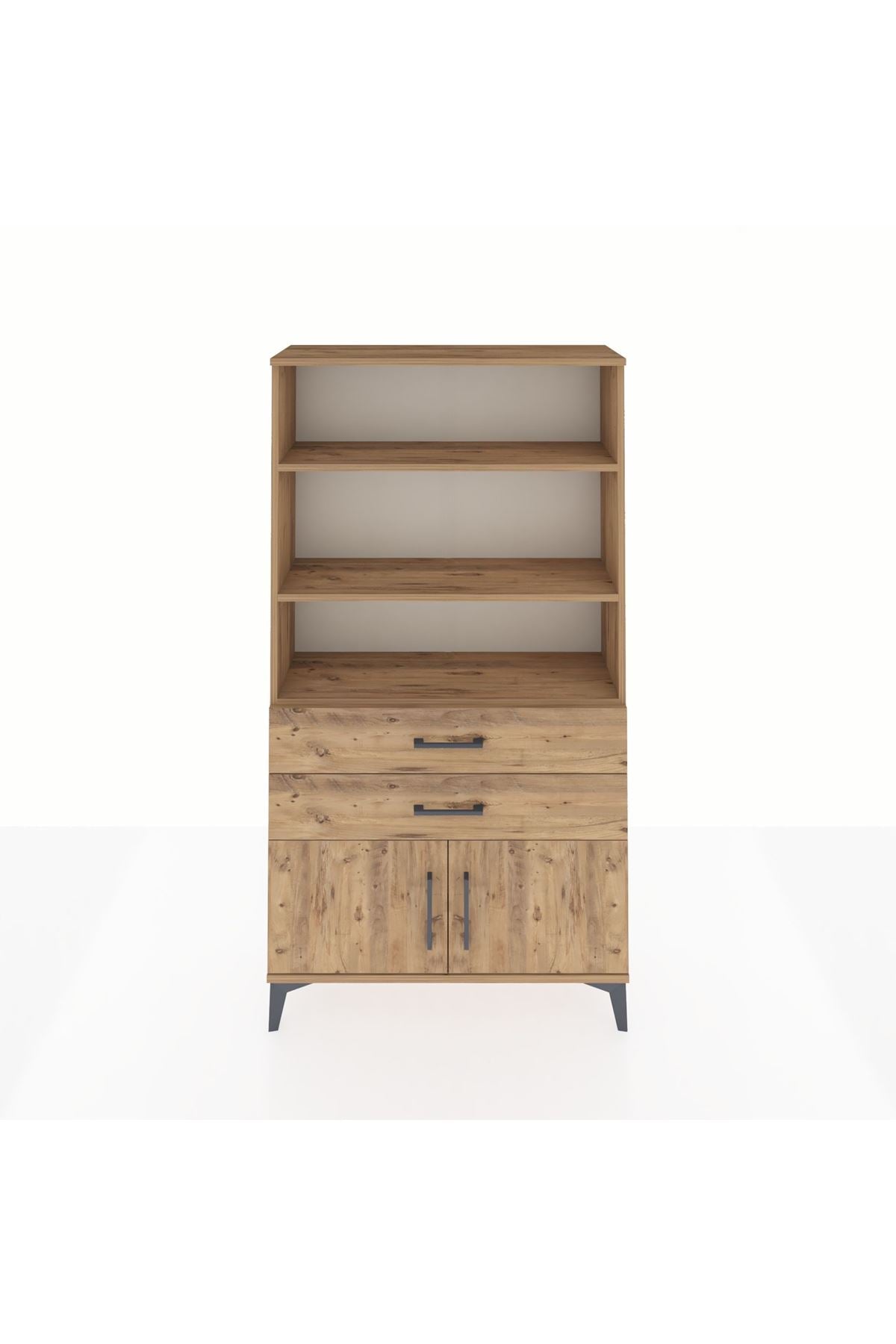 Arges Dolap 3 Raflı 2 Çekmeceli 2 Kapaklı 88x30x163 - S21M064V9A
