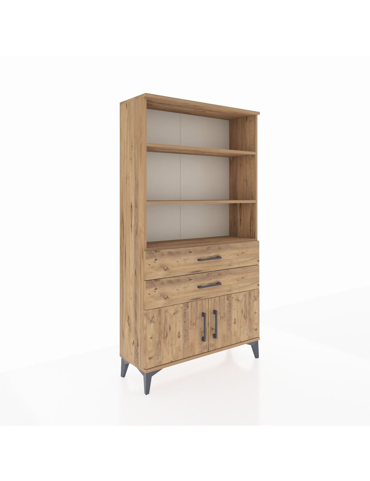 Arges Dolap 3 Raflı 2 Çekmeceli 2 Kapaklı 88x30x163 - S21M064V9A