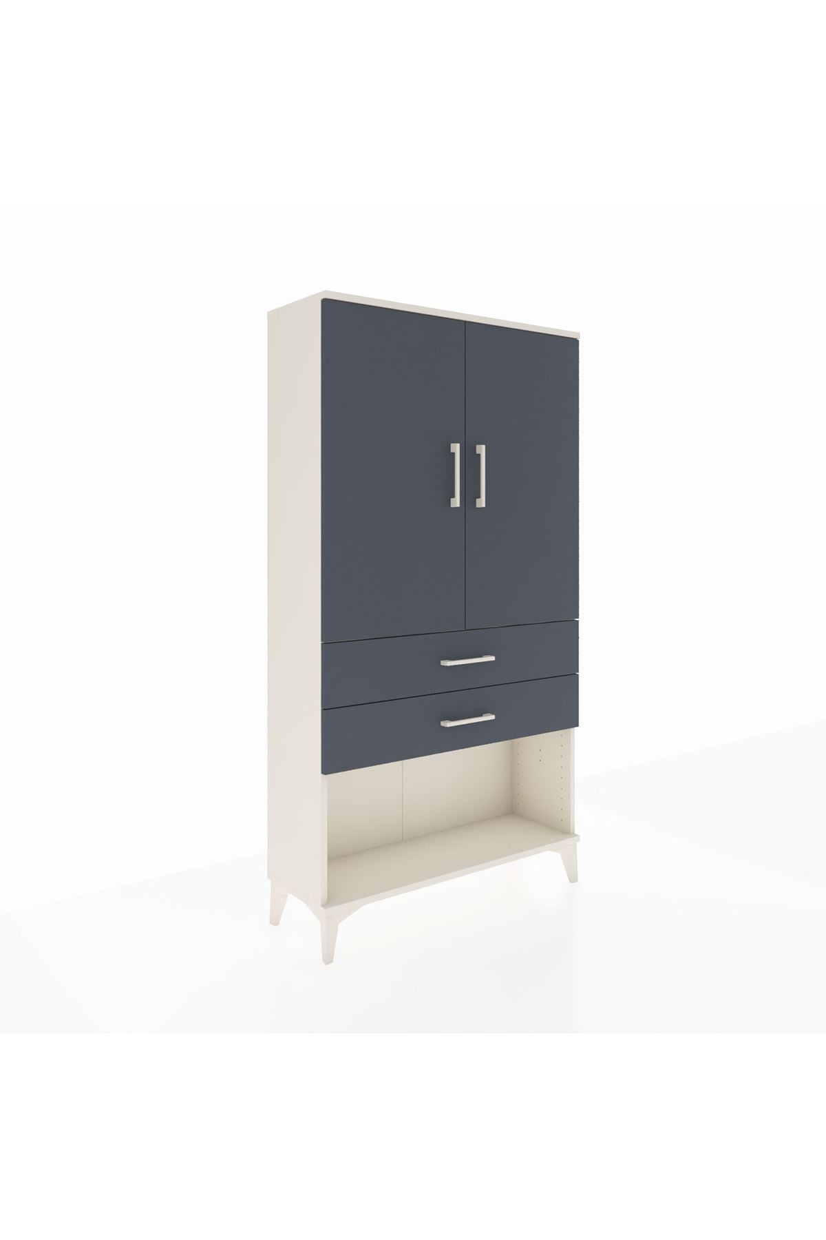 Arges Dolap 3 Raflı 2 Çekmeceli 2 Kapaklı 88x30x163 - S21M065V2A