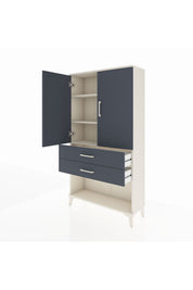 Arges Dolap 3 Raflı 2 Çekmeceli 2 Kapaklı 88x30x163 - S21M065V2A