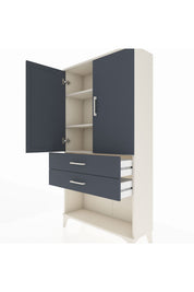 Arges Dolap 3 Raflı 2 Çekmeceli 2 Kapaklı 88x30x163 - S21M065V2A