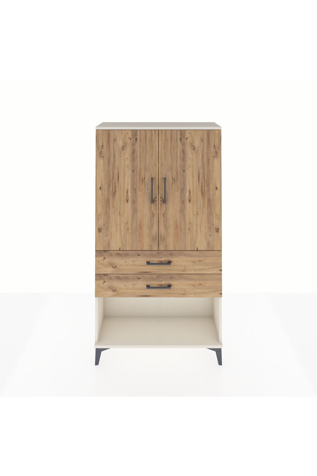 Arges Dolap 3 Raflı 2 Çekmeceli 2 Kapaklı 88x30x163 - S21M065V3A