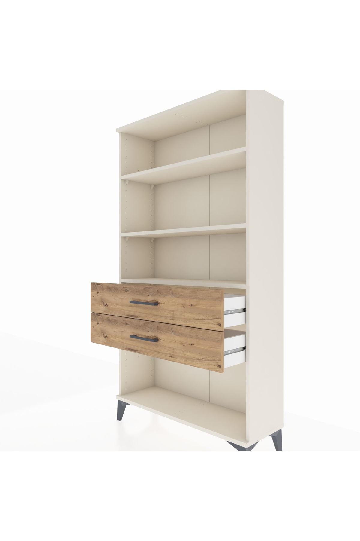Arges Dolap 3 Raflı 2 Çekmeceli 88x30x163 - S21M066V3A