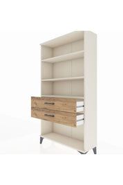 Arges Dolap 3 Raflı 2 Çekmeceli 88x30x163 - S21M066V3A