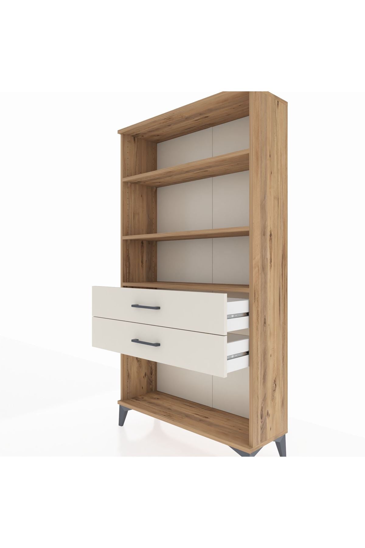 Arges Dolap 3 Raflı 2 Çekmeceli 88x30x163 - S21M066V7A