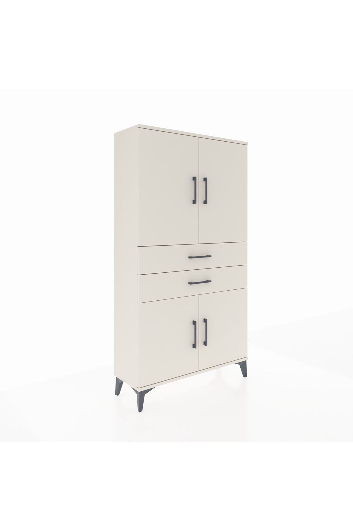 Arges Dolap 3 Raflı 2 Çekmeceli 4 Kapaklı 88x30x163 - S21M067V1A